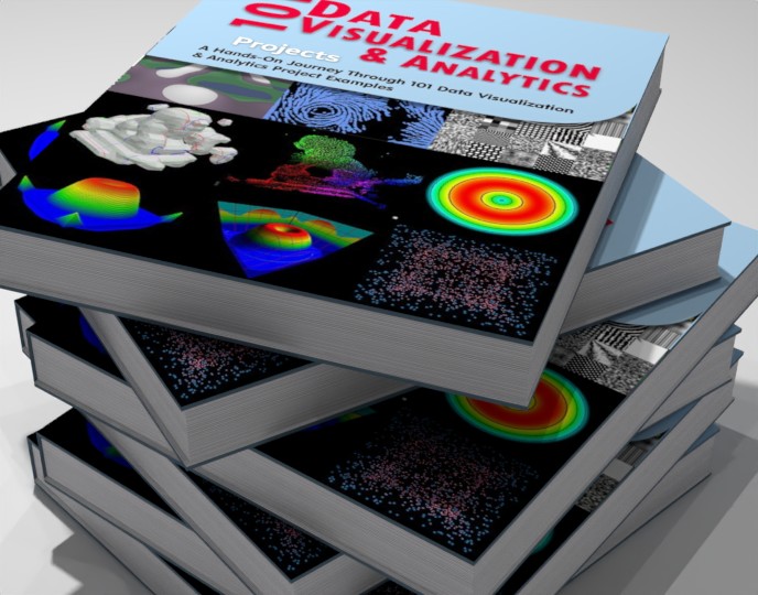 101 Data Visualization and Analytics Projects (Paperback) on a shelf