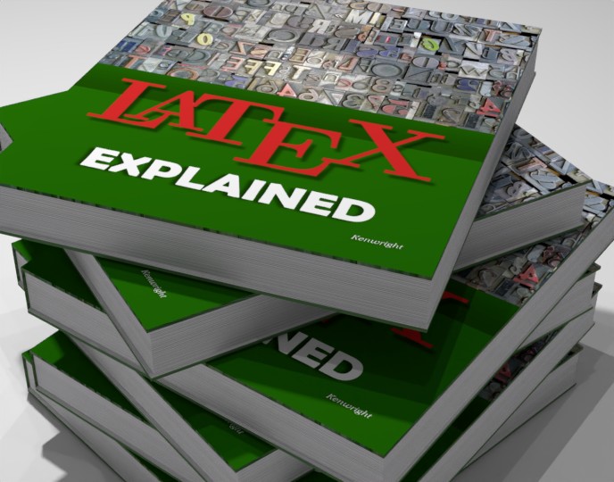 LaTeX Explained on a shelf